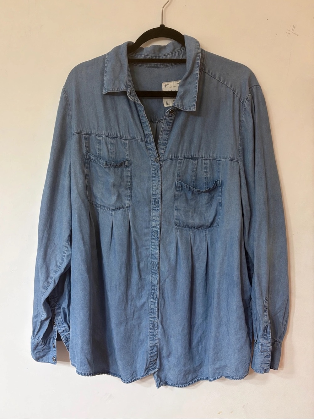 Style & Co Woman Chambray Button-Down Shirt - Size 2X